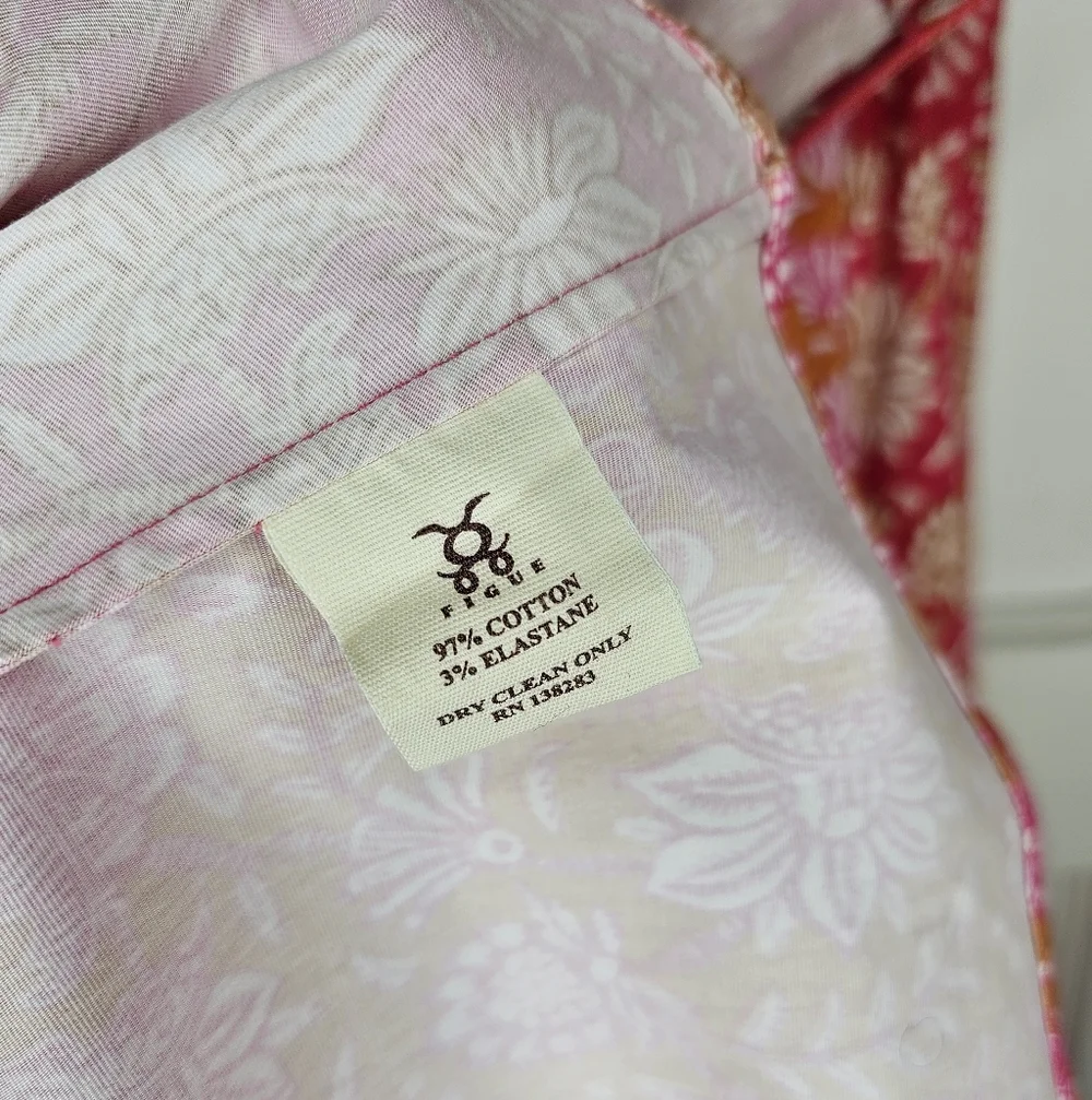 Figue Hayden Printed Skirt - Batik Floral Raspberry